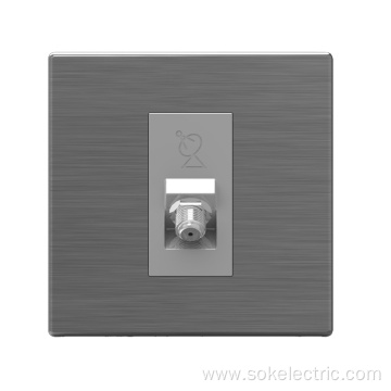 TV Satellite Stainless Cover 45 degree wall socket